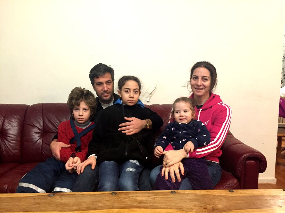Samer Ward, Dalia Asaad og barna Sama, Team og Kimi er nå på mottaket i Vadsø, og venter på at deres asylsøknad skal behandles på nytt.
 Foto: Kristin M Ericsson