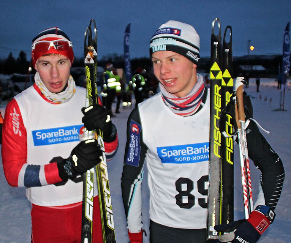 Sander Rosanoff, Vadsø Skiklubb, og Henrik A. Joks, Forsøk, fikk begge med seg norgescuppoeng med gode plasseringer på sprinten.
 Foto: Torbjørn Ittelin
