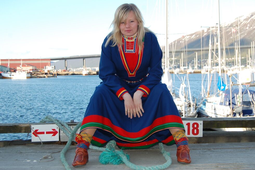 Kirsti Guvsám, parlamentarisk leder for NSR på Sametinget, er fornøyd med sammenslått trønderfylke.
Foto: NSR