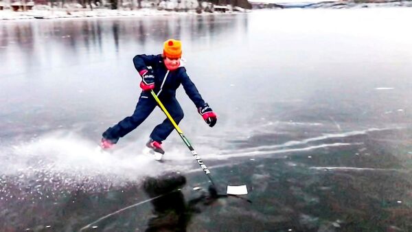 Fikk trene på hytteisen