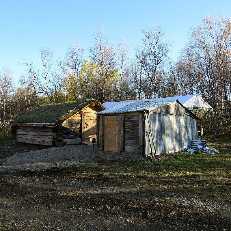 Fjøset i Repokoski i Porsanger er restaurert og fredet som et kvænsk kulturminne.
 Foto: Ståle Arfeldt Bergås, Riksantikvaren