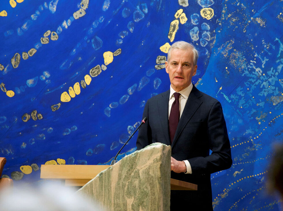 Statsminister taler til Sametingets plenum.
 Foto: Steinar Solaas