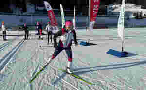 Maja på pallen i Holmenkollen
