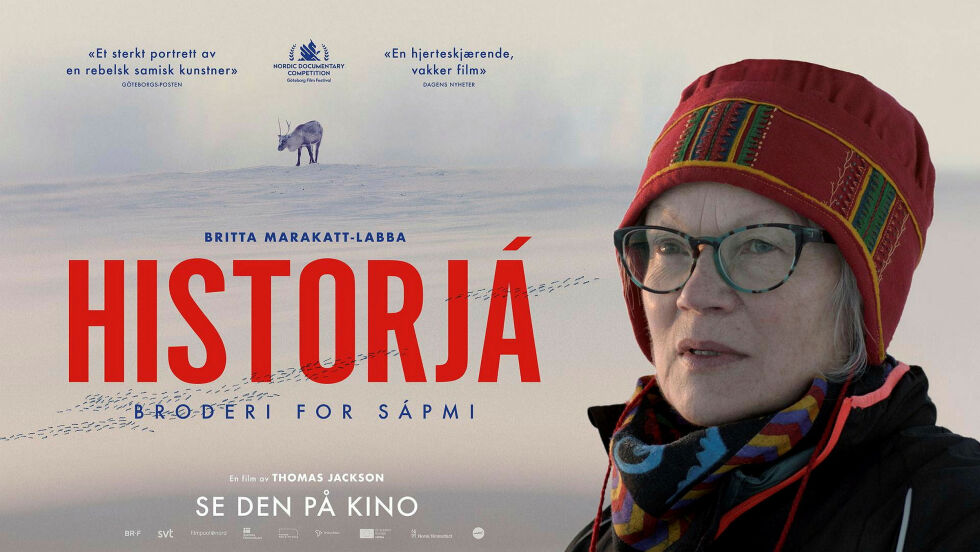 Den samiske kunstneren Britta Marakatt-Labba kommer til Oslo og premieren av dokumentaren «Historjá – Broderi for Sápmi».
 Foto: Mer Film