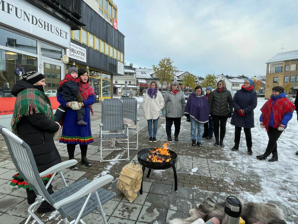 Støttemarkering for Fosen-aksjonistene