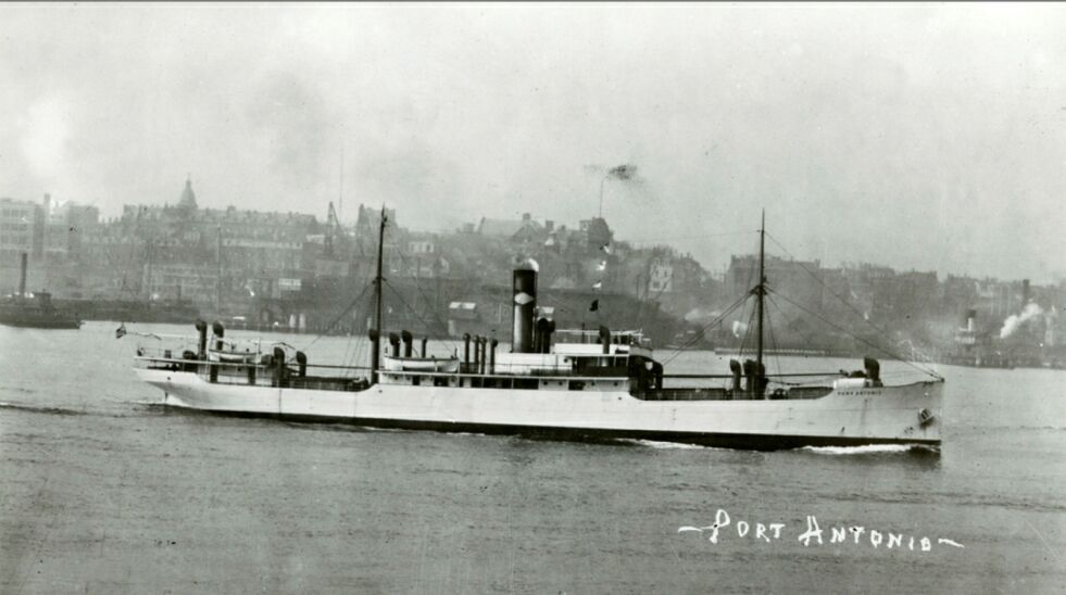 D/S Port Antonio ble senket søndag 19. juli 1942 av tysk ubåt U-129. FOTO: NORSK MARITIMT MUSEUM