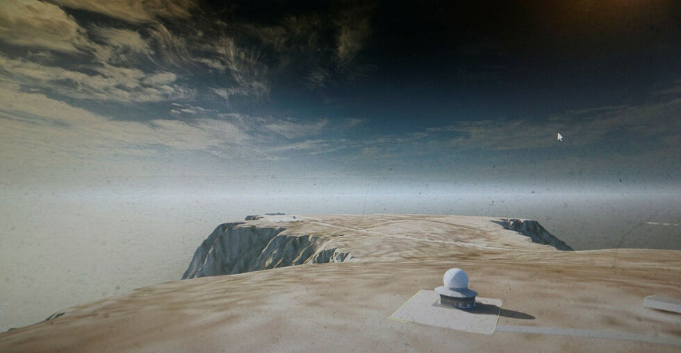 Forsvarets radaranlegg på Nordkapp skal oppgraderes, og grunnarbeid påbegynnes til sommeren.
 Foto: Forsvarsbygg