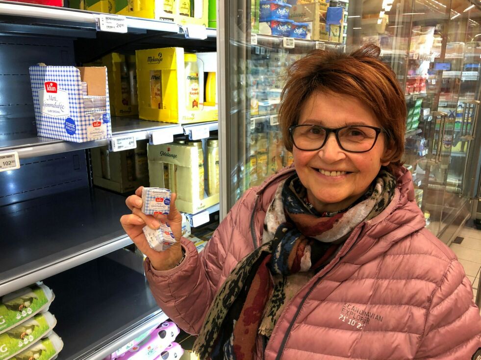 Hjør­dis Hi­vand lyk­tes i sitt tred­je for­søk på å få kjøpt gjær i Kir­ke­nes. Alle foto: Hall­geir Hen­rik­sen