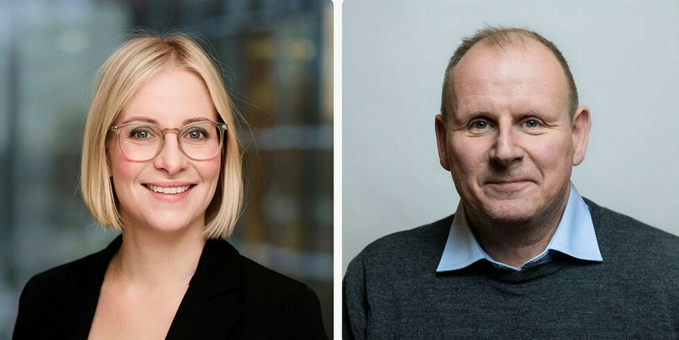 Sigrid Ina Simonsen, regiondirektør i NHO Arktis og Bjørn Johansen, regionleder LO Troms og Finnmark
 Foto: Moment studio / LO Troms og Finnmark