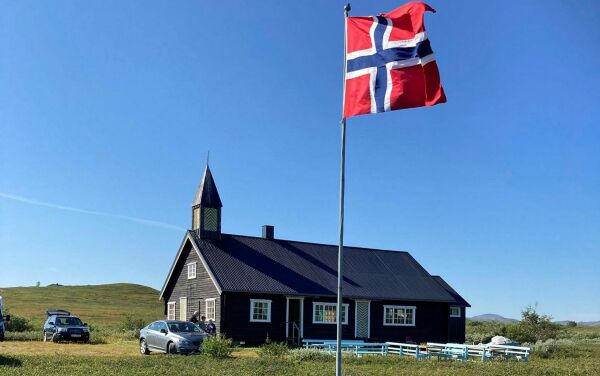 Fin markering av Sennalandet kirke