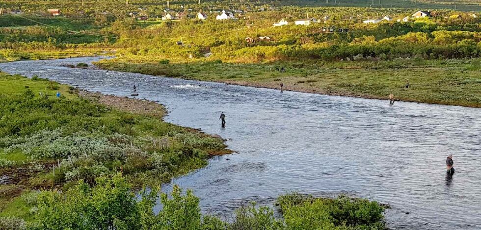 Jakobselva, som renner ut i Vestre Jakobselv, er den klart største av de lakseelvene Finnmarkseiendommen forvalter.
 Foto: Torbjørn Ittelin