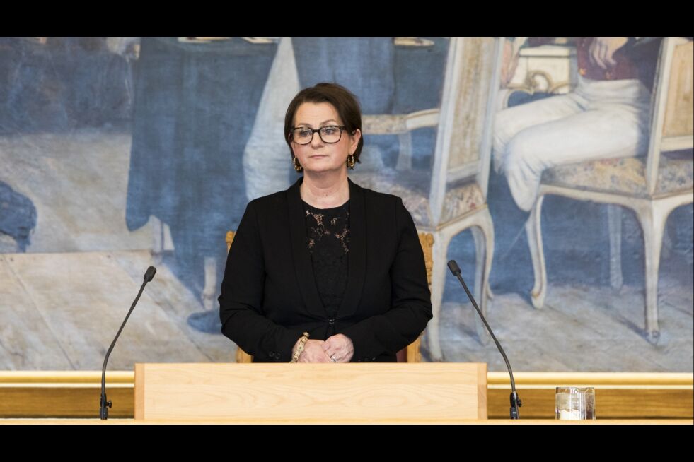 Stortingspresident Tone Trøen (H) har oversendt et mandatutkast til Sametinget.
 Foto: Stortinget