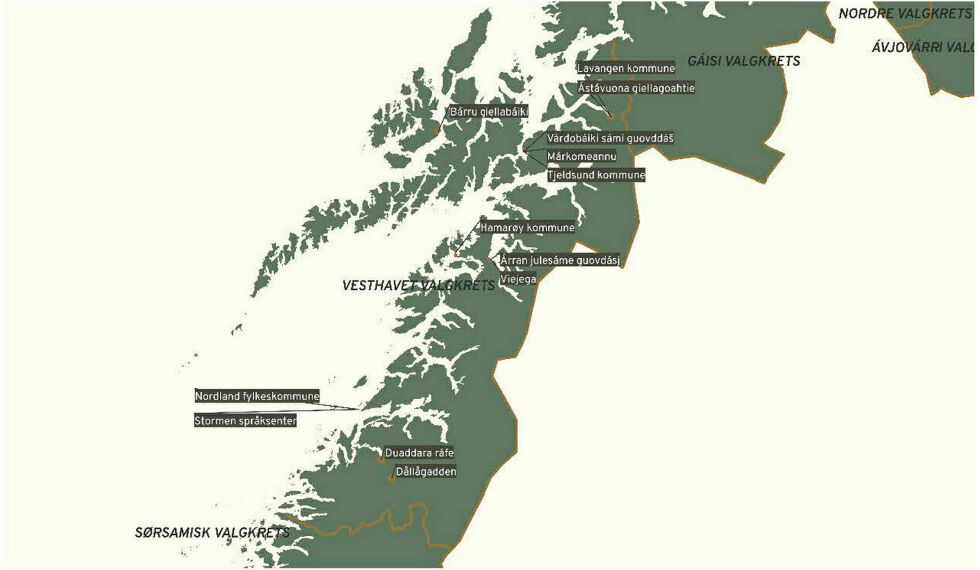 Mottakere av Sametingets direktetilskudd og årlige tilskudd i Vesthavet valgkrets.
 Foto: Sametinget