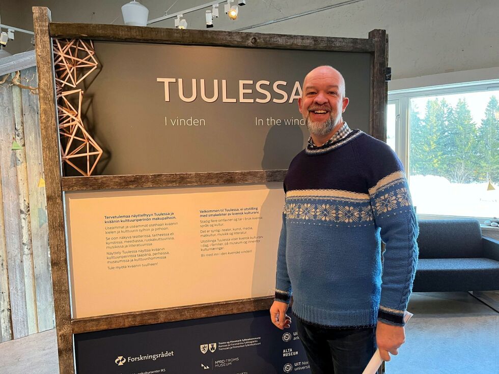 Vi har intervjuet Per Helge Nylund, som jobber med informasjon ved museet, om utstillingen Tuulessa - I vinden.
 Foto: Elin Wersland