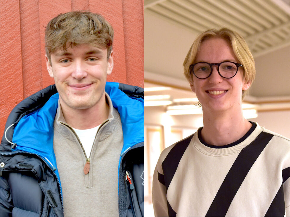 Aron Schaan­ning, Pors­ang­er Ar­bei­der­par­ti og Alex­an­der Ba­den, Pors­ang­er AUF
 Foto: Sara Olaussen Stensvold