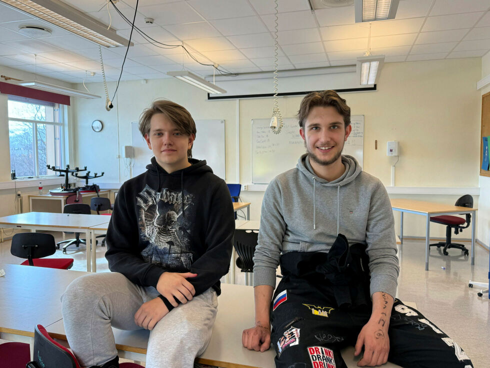 Tom Christian Bjørklund og Nikita Thomassen skal være med på årets katastrofeøvelse.
 Foto: Oskar Melkeraaen Aas