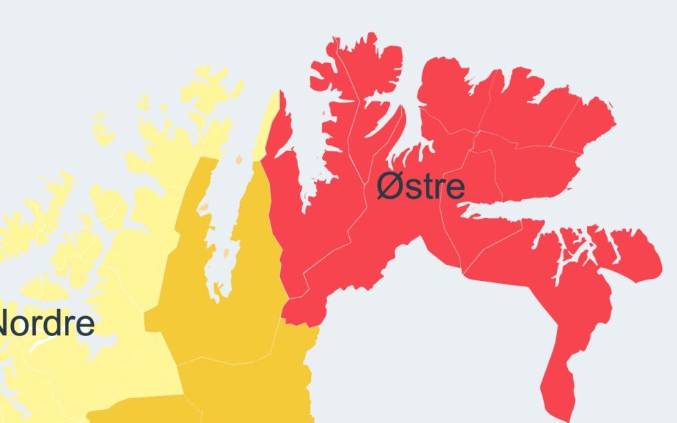 Østre valgkrets (nordsamisk: Nuortaguovllu válgabiire) består av Finnmarkskommunene Sør-Varanger, Nesseby, Vadsø, Vardø, Båtsfjord, Tana, Berlevåg, Gamvik og Lebesby.