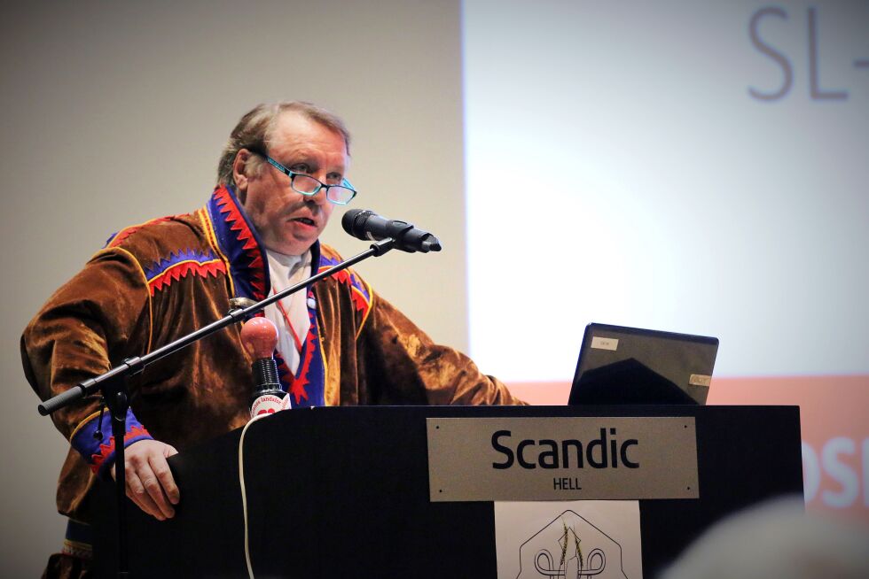 Terje Tretnes gleder seg over at samisk språk har fått mer plass i Skolenes landsforbund.
 Foto: Pressefoto: SL