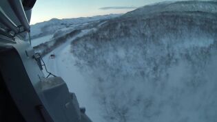 Kystvaktas innsats under brannen hos Laksefjord AS
