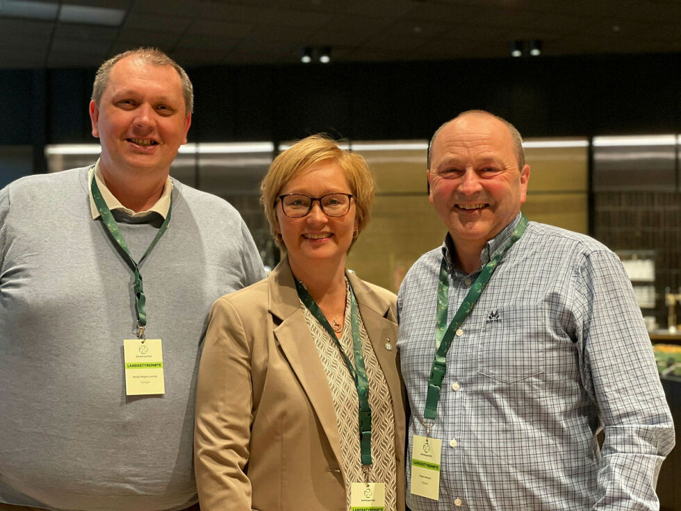 Bengt-Magne Luneng, Heidi Holmgren og  Frank Johnsen, Senterpartiets fylkesledere i Nord-Norge
 Foto: Presse