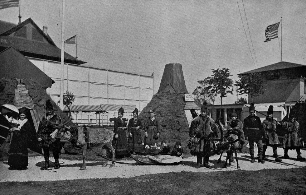 Fra Lapland Village, verdensutstillingen i Chicago i 1893.
 Foto: Kilde Chicago History Museum