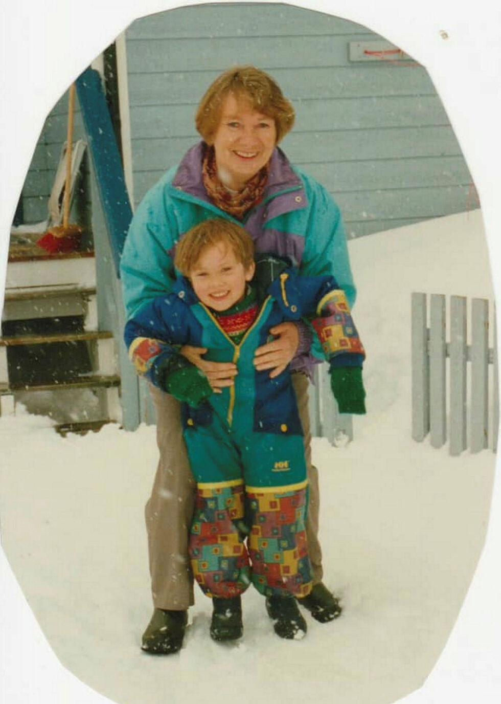 Forfatteren sammen med bestemor Grete.
 Foto: Privat