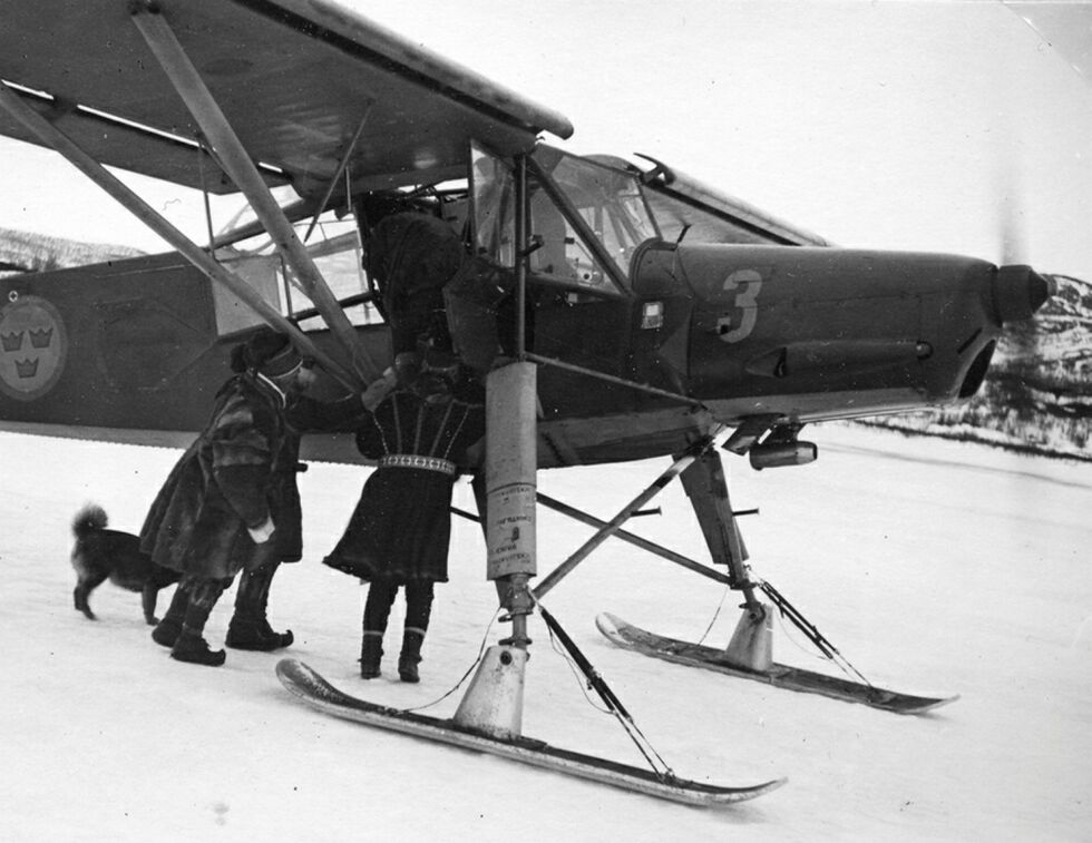 Mineulykken i Karasjok. Etter ulykken den 1. mai 1945 kom fjellstorkene til unnsetning dagen etter. En rekke sårede ble fraktet til sykehus i Boden.