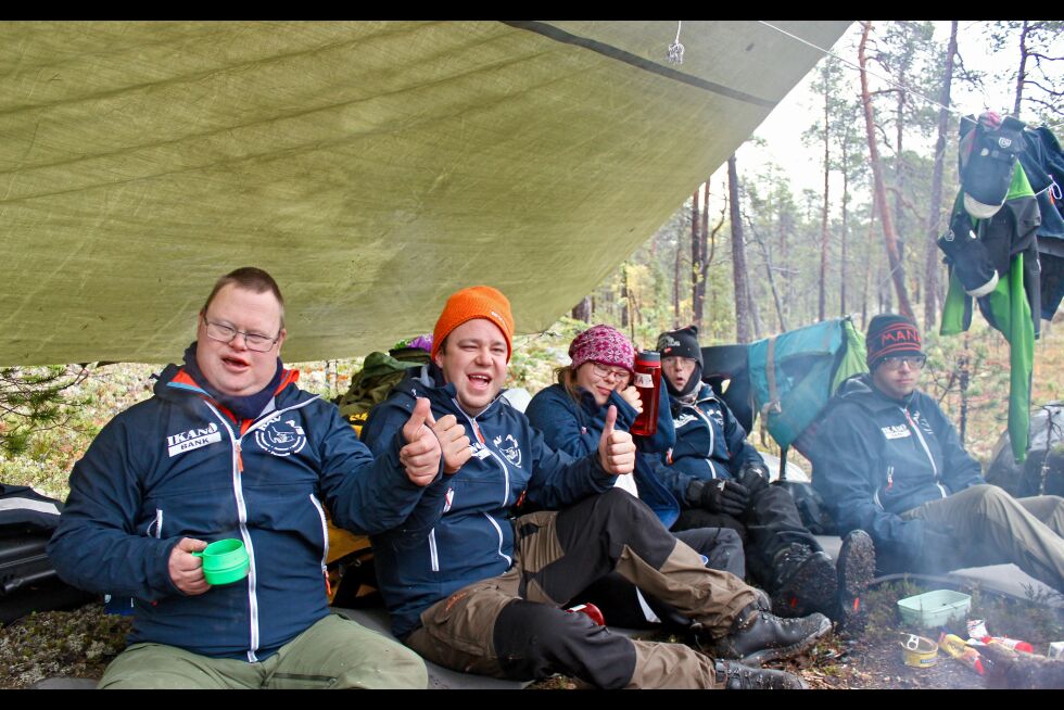 Turgjengen samarbeidet godt, noe som ga felles glede gjennom hele ekspedisjonen.
 Foto: Himmeljegerne