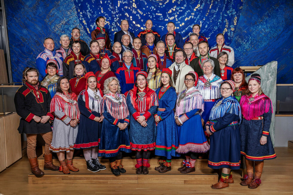 Her er de 39 representantene som ble innvalgt til Sametinget i valget september 2021.
 Foto: Árvu/Sametinget