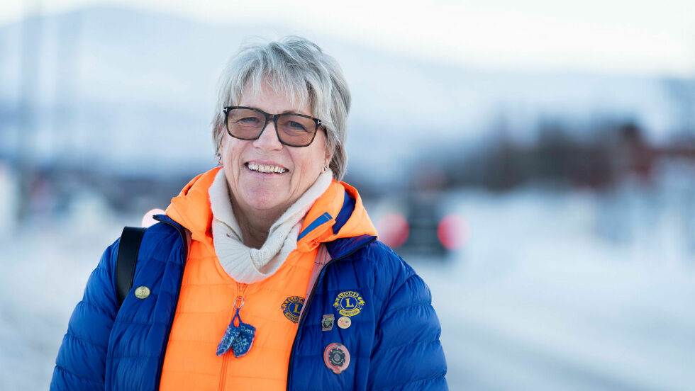 Elisabeth Volleberget fra Lions Porsanger ønsker velkommen til 45. utgave av helsesportsuka.
 Foto: Cecilie Bergan Stuedal