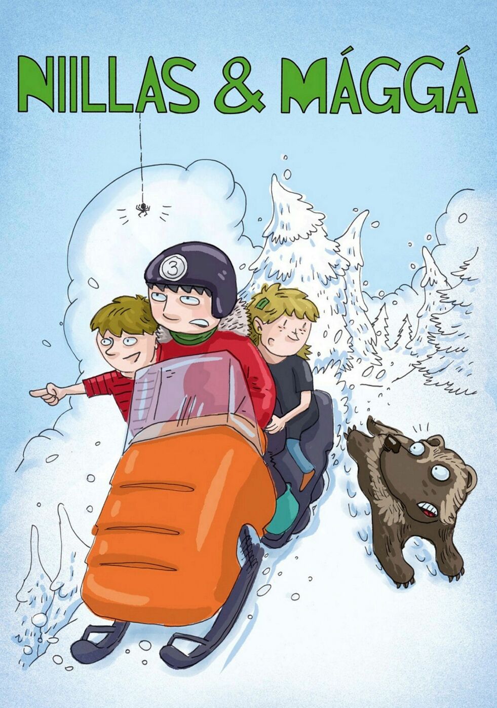 Forsiden til tegneserien Niillas og Mággá.