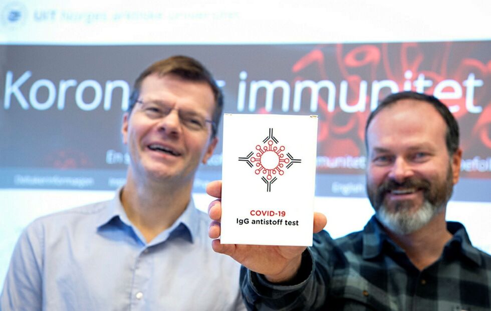 Professor Torkjel Sandanger (t.v.) og førsteamanuensis Erik Eik Anda fra UiT, håper at de som får tilbud om å være med i studien takker ja.
 Foto: Stig Brøndbo/UiT