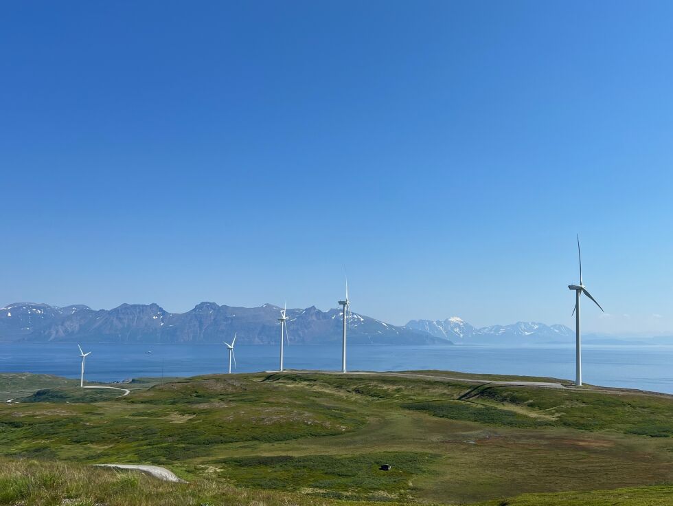 Fakken Vindkraftverk på Vannøya bygget og drives av Troms Kraft.
 Foto: Troms kraft