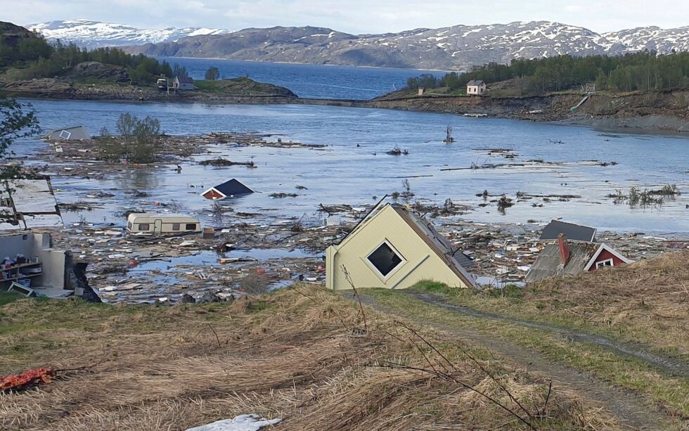 Alta kommune har fått ekstra skjønnsmidler etter det store jordraset i Altafjorden juni.
FOTO: NVE