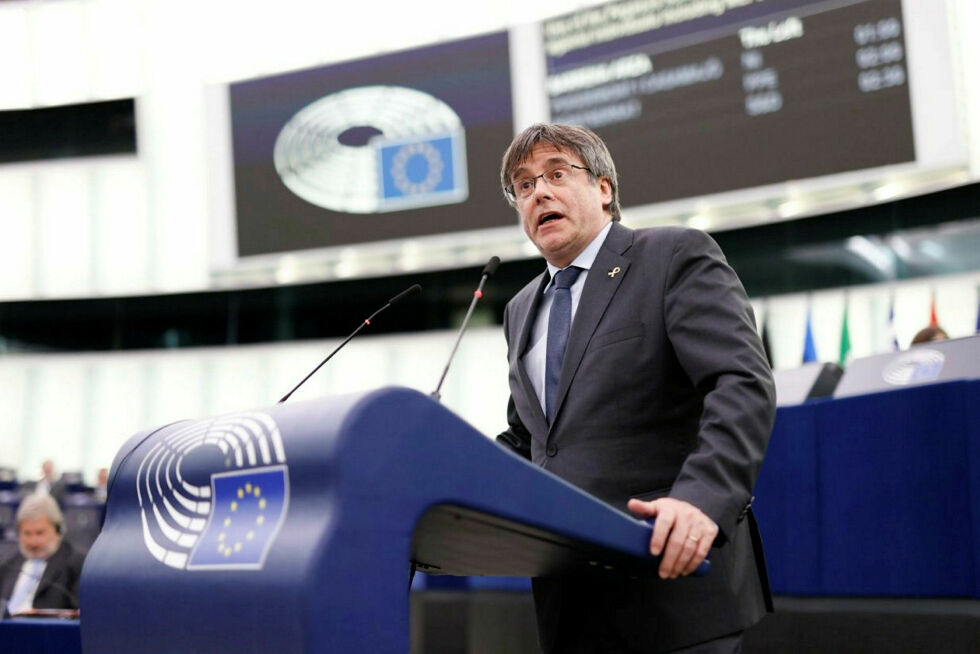 Puigdemont i Europaparlamentet.
 Foto: www.vilaweb.cat: