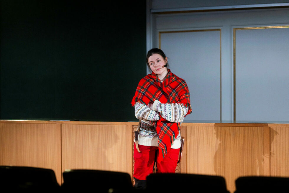En ung samejente har fått invitasjon til kommunestyrets møte om et stort vindkraftprosjekt.
 Foto: Martin Losvik