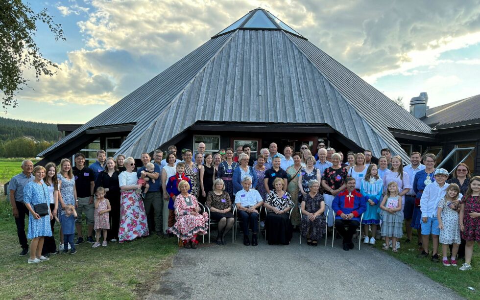Norvang-familien samlet til slektstreff i Badjenjárga.
 Foto: Anders Henriksen