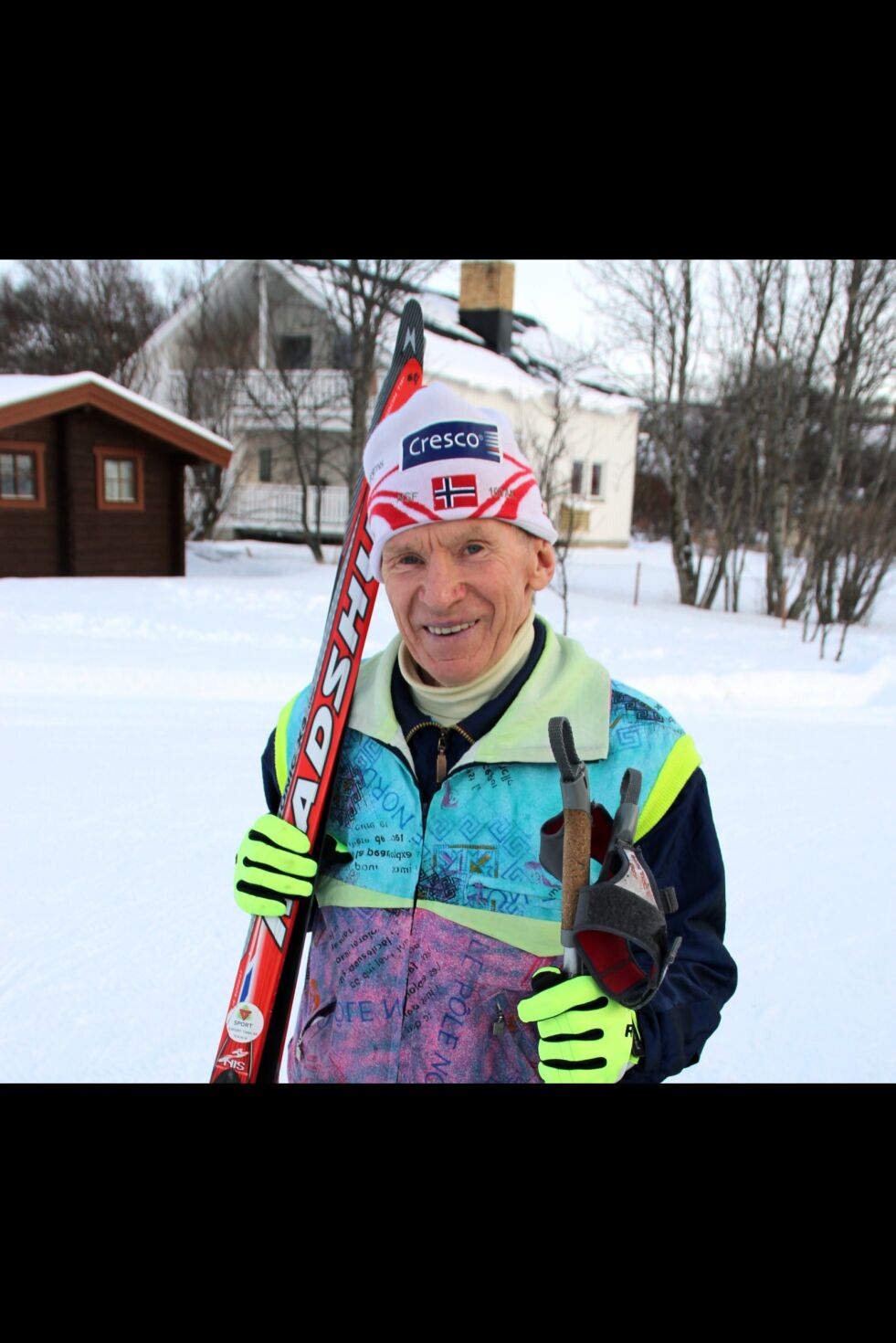 Kun fire måneder etter at han ble hjerteoperert, kunne Anders Porsanger gå inn til to gull i veteran-VM på ski. – Det gjelder å aldri gi opp, sier den spreke tanaværingen.
 Foto: Torbjørn Ittelin