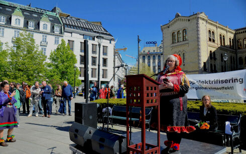 Sterk markering foran Stortinget