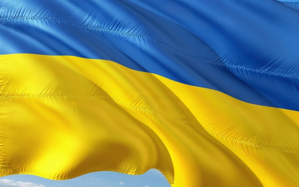 Slik ser det ukrainske flagget ut. Det forklarer den utstrakte bruken av gult og blått i disse urolige tider, etter at landet ble invadert av Russland. Nå er det Sametingets tur til å kles i de ukrainske fargene, som vi her på berget mest har forbundet med Sverige.
 Foto: Pixabay