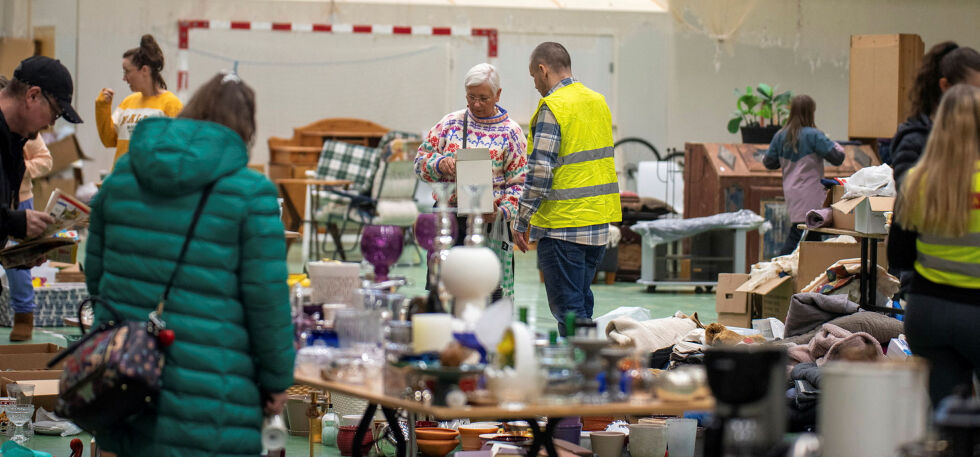 Loppemarkedet hadde noe for enhver smak.
 Foto: Irene Andersen