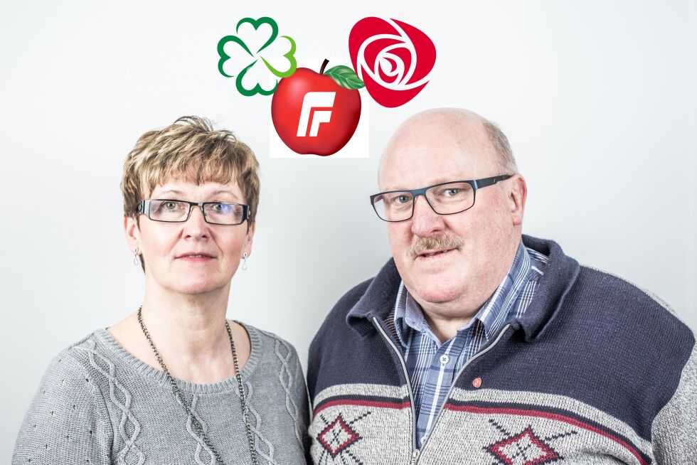 I Tjeldsund går Ap, FrP og Sp ut sammen for ETS.  Her er partitoppene i Tjeldsund Ap Lill-Grethe Bakkland og Bjørn Hanssen.
 Foto: Martin Losvik/Tjeldsund Ap