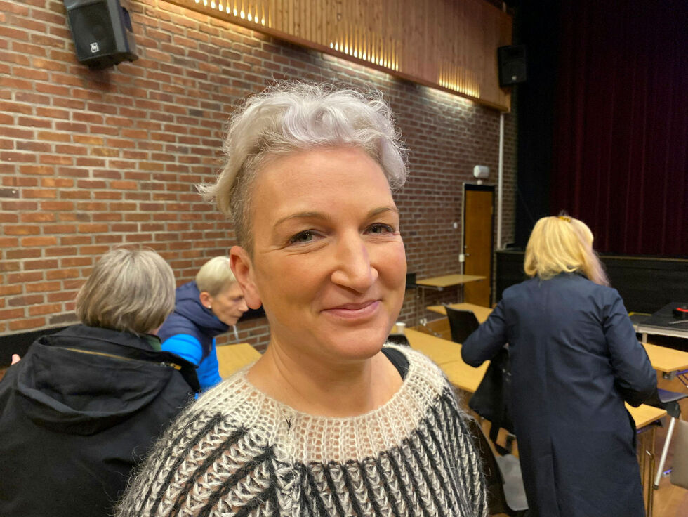 Guro Brands­haug (41) var strål­en­de for­nøyd med valget, og hun takka for til­li­ten, og lovte å stå på for et godt valg for par­tiet neste høst.
 Foto: Hallgeir Henriksen