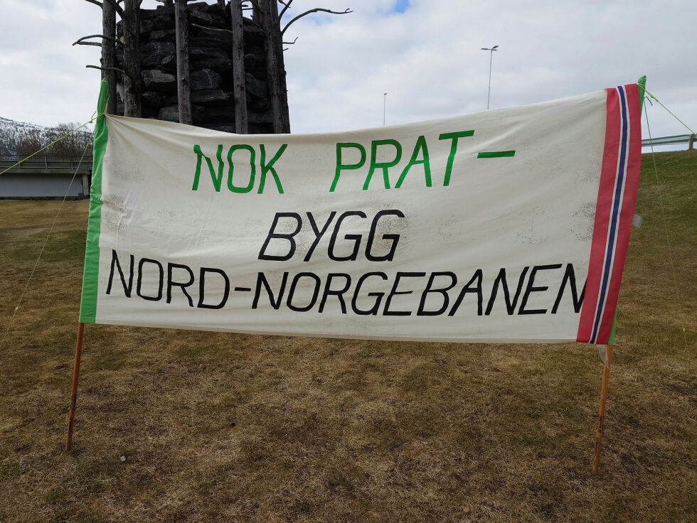 Rødt Troms krever at Nord-Norgebanen realiseres.
 Foto: Rødt Troms