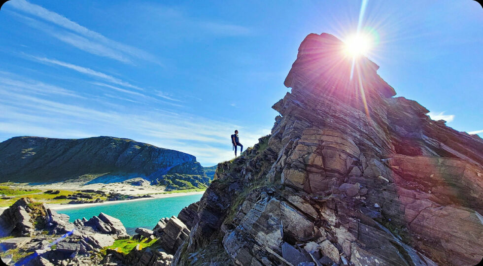 Silje Therese Kleven på tur i Hammerfest kommune
 Foto: Lone Bjørkmann