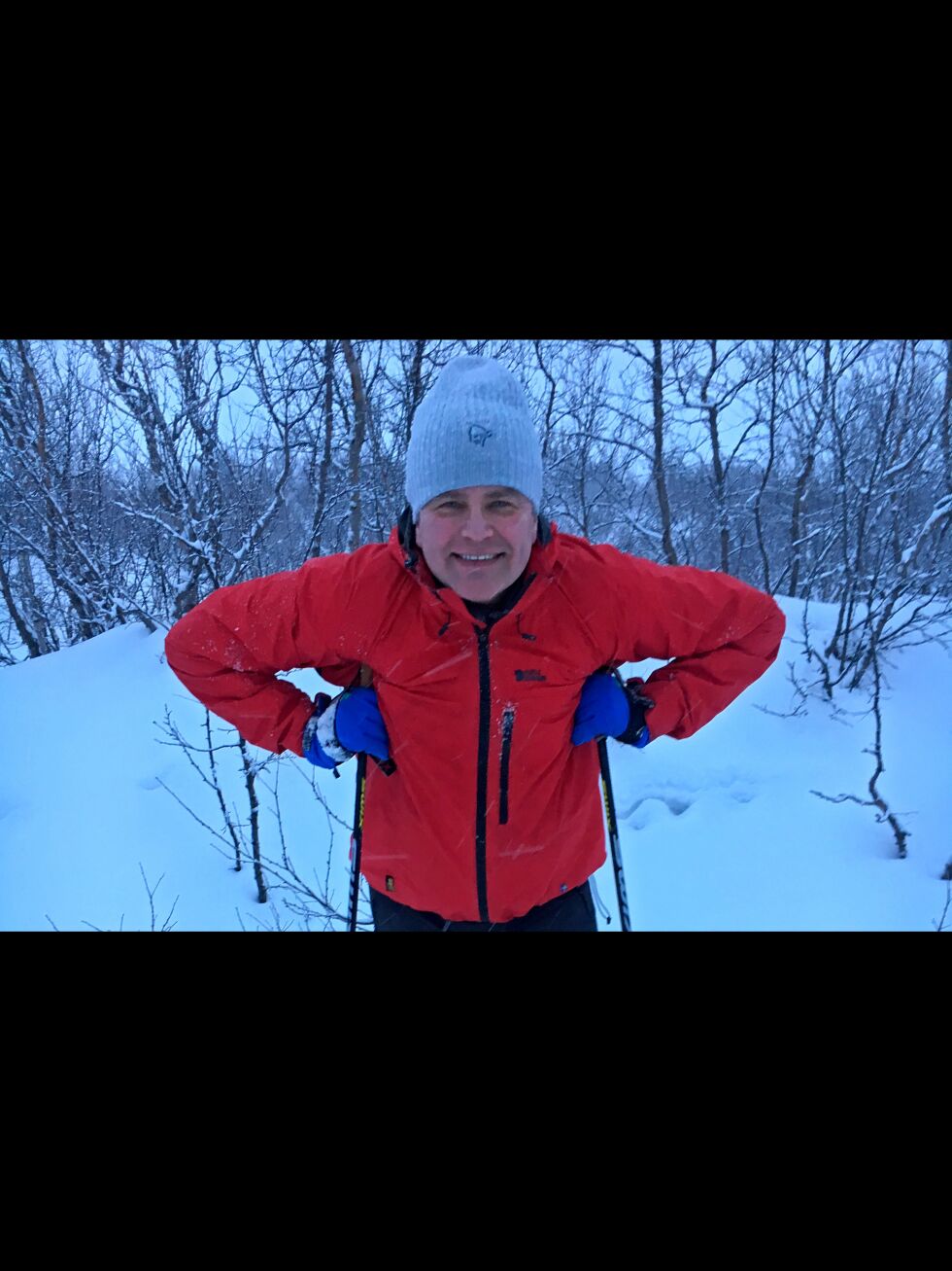 Lars Randal var nylig og testet sneforholdene inn mot Korpfjell, og var fornøyd med at det var nok sne til å gå på ski.
 Foto: Linda Beate Randal