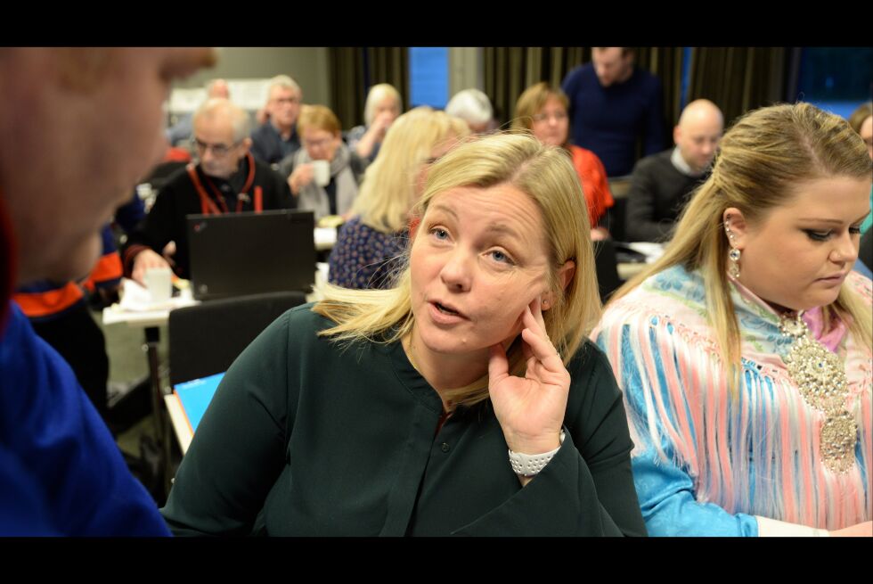 Dagen etter KrFs veivalg besøkte Kjersti Stenseng Arbeiderpartiets samepolitiske landsmøte.
 Foto: Steinar Solaas