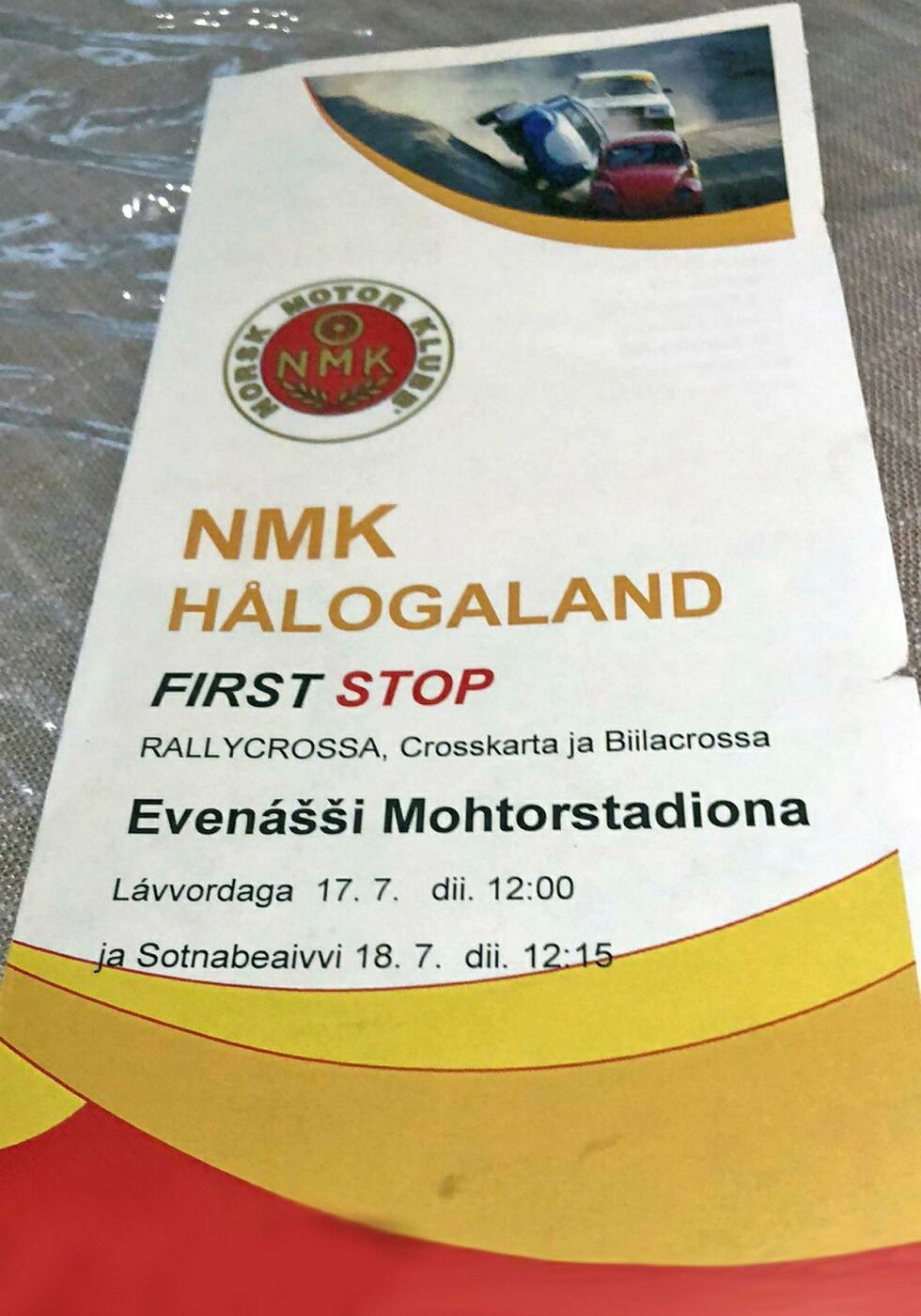 Sånn ser det samiske løpsprogrammet ut.
 Foto: NMK Hålogaland