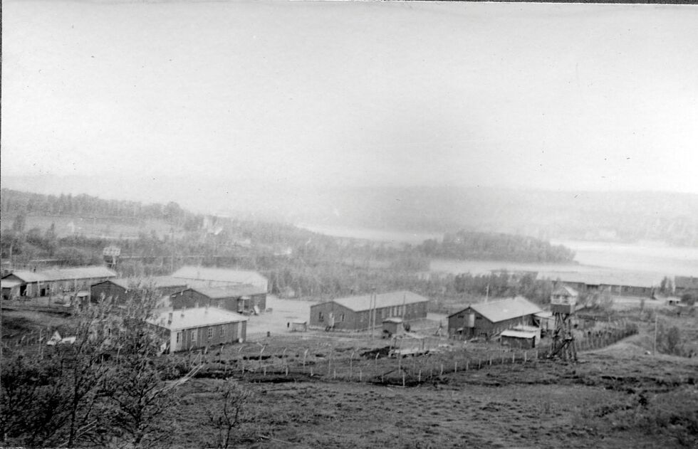 Krøkebærsletta fangeleir ca. 1947. Her havnet mange finnmarkinger.