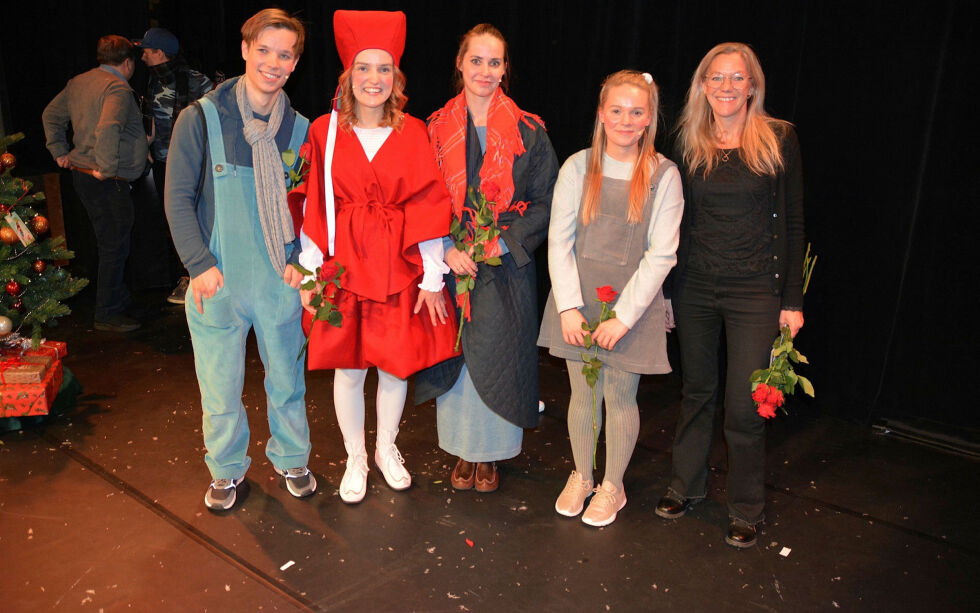 Kristian Tapio, Ellinor Skartland, Ánne Mággá Wigelius, Elin Oskal og Maja Lunde.
 Foto: Elin Wersland